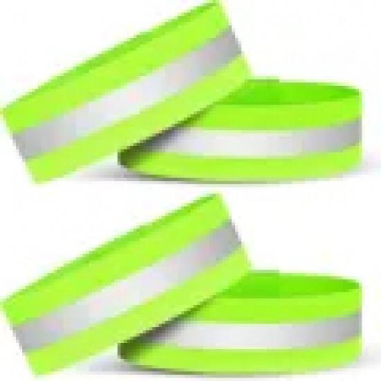 High Visibility Armbands, Elasticated Ankle Bands Hi Vis Reflective Running Armbands Wristbands Reflector Strips Safety Bands