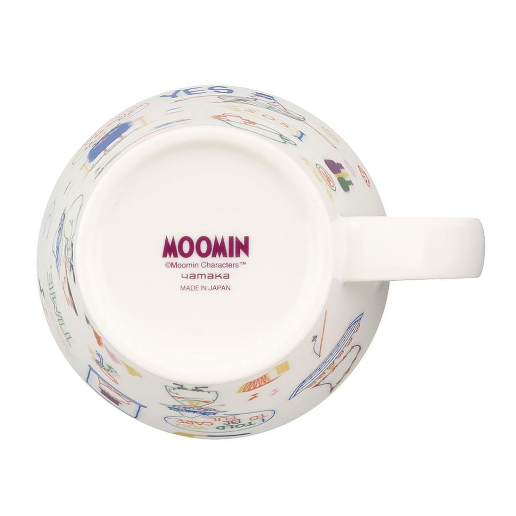 Yamaka Moomin Porcelain Soup Mug Playful 400ml Made in Japan Microwave Safe Ceramic Cup MM20601-36