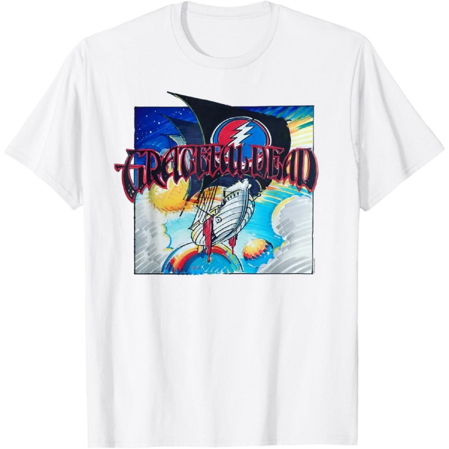 Grateful Dead Ship of Fools Sketch Vintage Band T-Shirt XXXXXL белый