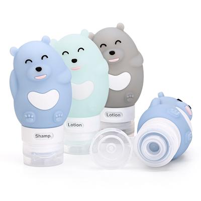 Tragbare Silikon Reise Nachfüllbare Flaschen Kosmetik Shampoo Duschgel Quetschsets für Lotion Shampoo Badebehälter