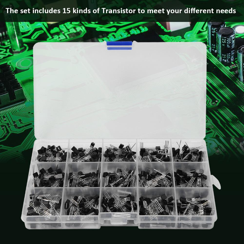 600 Stück Gerade Einbau NPN TO-92 PNP 2N2222-S9018 Allzweck-Transistor-Kit