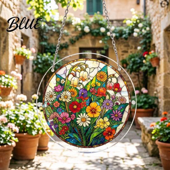 Relaxing Assembly Puzzle Acrylic Jigsaw Suncatcher Colorful Stained Glass Style Sun Catcher Handmade Catcher Kit DIY Puzzles Window Hanging