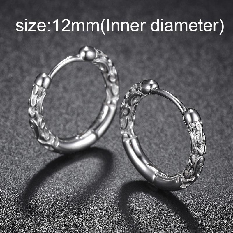 1 Paar Mehrstil Nicht verblassende Kleine Runde Creolen Für Männer Frauen Edelstahl Gotisch Retro Ohrring Ohrbügel Schmuck