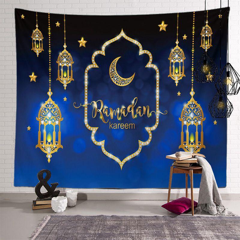 Stunning Eid Mubarak Tapestry Moon Star Wall Hanging Decor Ideal For Celebrating Ramadan