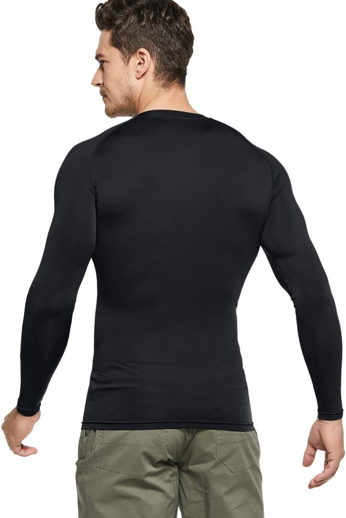 Tesla Compression UV Sports Base for and More Men's Wear, V-Neck, Protection, Sweat-Wicking, Quick-Drying, Undershirt, T-Shirt, Layer, Running,