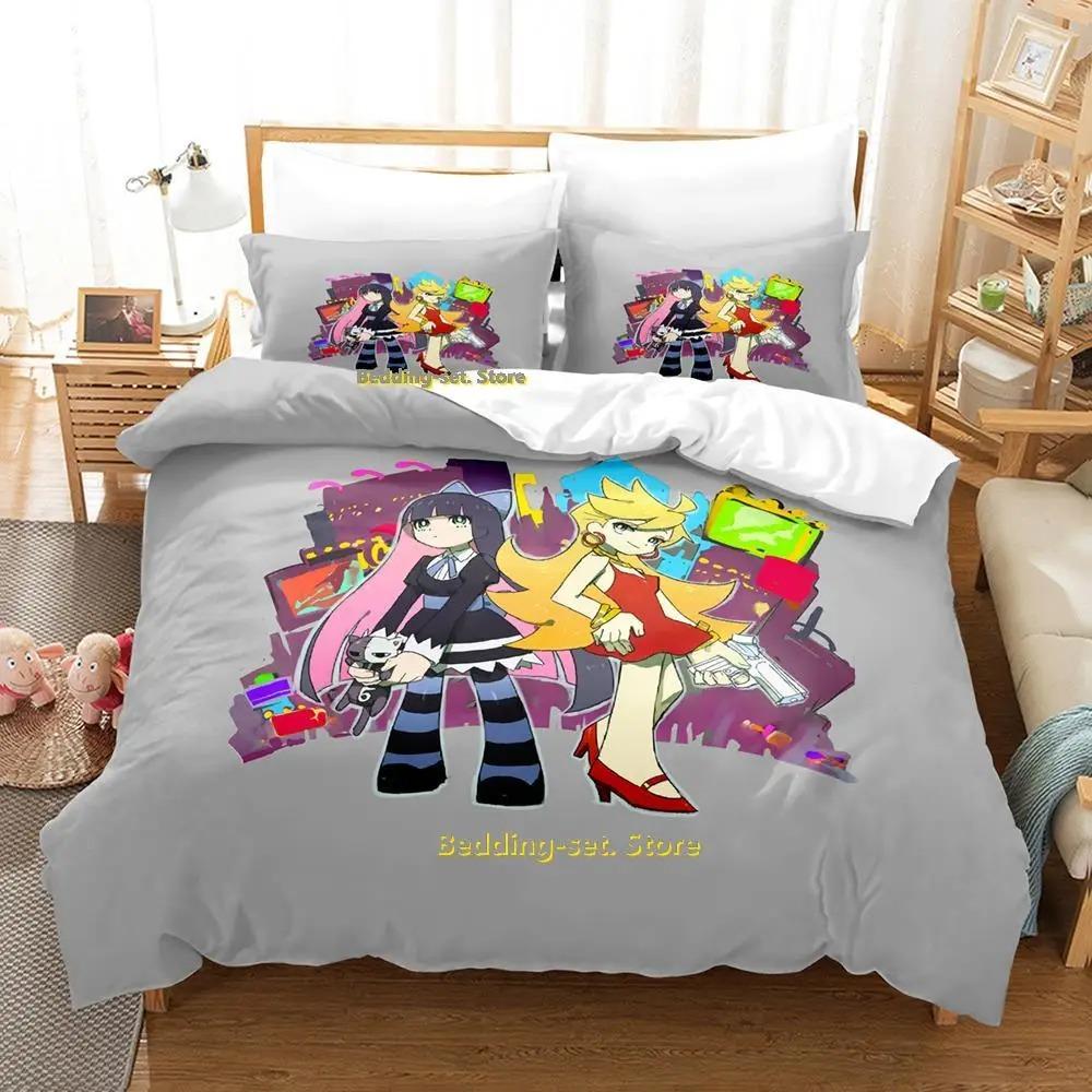 Anime Print Panty Stocking Bedding Set Single Twin Full Queen King Size Duvet Cover Bed Sheet Set for Adult Kid