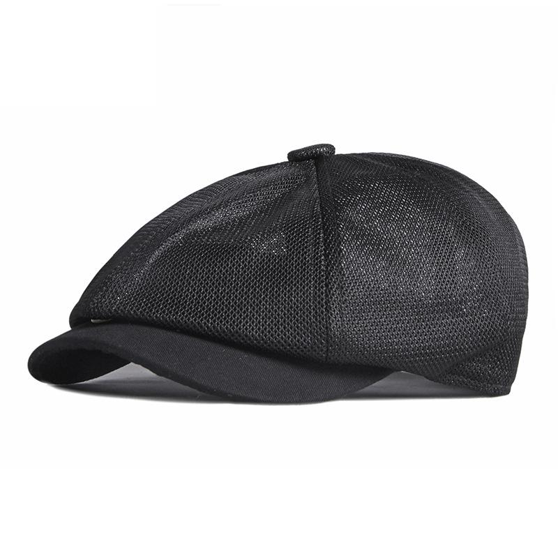 Summer Mesh Octagonal Cap Men's British Vintag Beret Flat Caps Newsboy Cap for Men Gatsby Painters Hats Gorro Hombre Boina