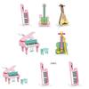 Instrument Model Assembly Toy Bricks Plastic Guitar 286pcs Piano 296pcs Violin 284pcs Keyboard 276pcs Pipa 297pcs