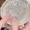 Silver Champagne Long Strip Rhinestones for Nail Art – High-Quality Flat-Back Zirconia Decorations