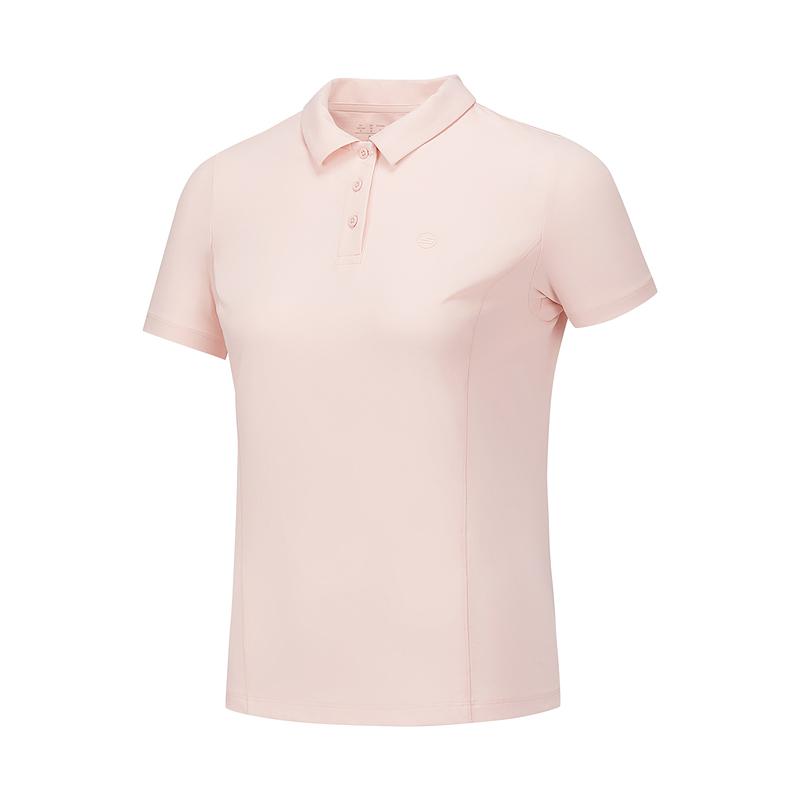Skechers Godri Fashion Simple Moisture-Wicking Quick-Dry Short Sleeve Polo Shirt Women tops Cloud-Pink P225W210-053G M