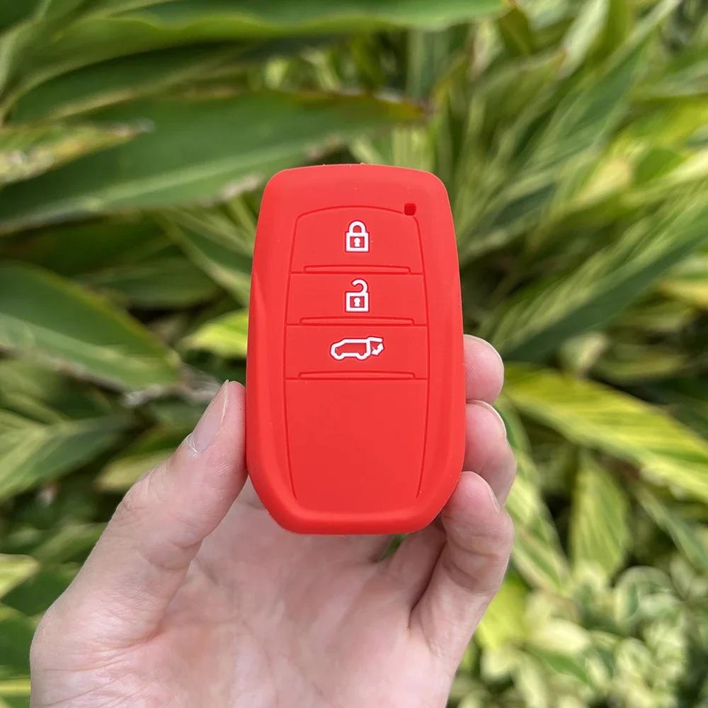 Silicone Car Key Case Cover For Toyota Corolla Prado Camry 55 50 Land Cruiser 200 TLK 200 Holder KeyChain Protection Accessories