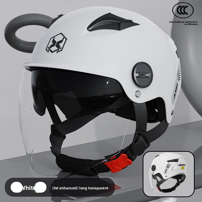 Electric Motorcycle Helmet Men's Summer Sun Protection Battery Car Women's Four-season Helmet
