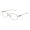 Gucci Brand Logo Square Optical Frame Unisex Couple Style Silver 001 (silver Frame/clear Lens) 55 Dust Bag + Glasses Case (random Color)