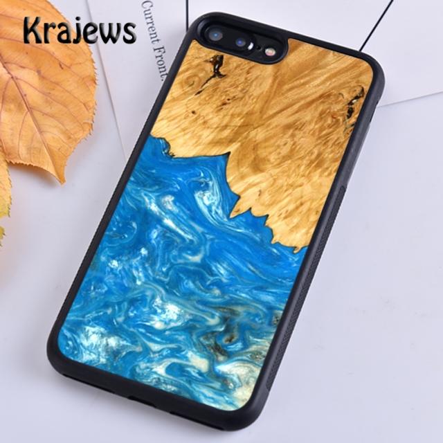 Traveler Protective Wood Resin For iPhone 17 Air 16 Phone Case Cover 15 14 Plus 12 13 Pro Max Coque