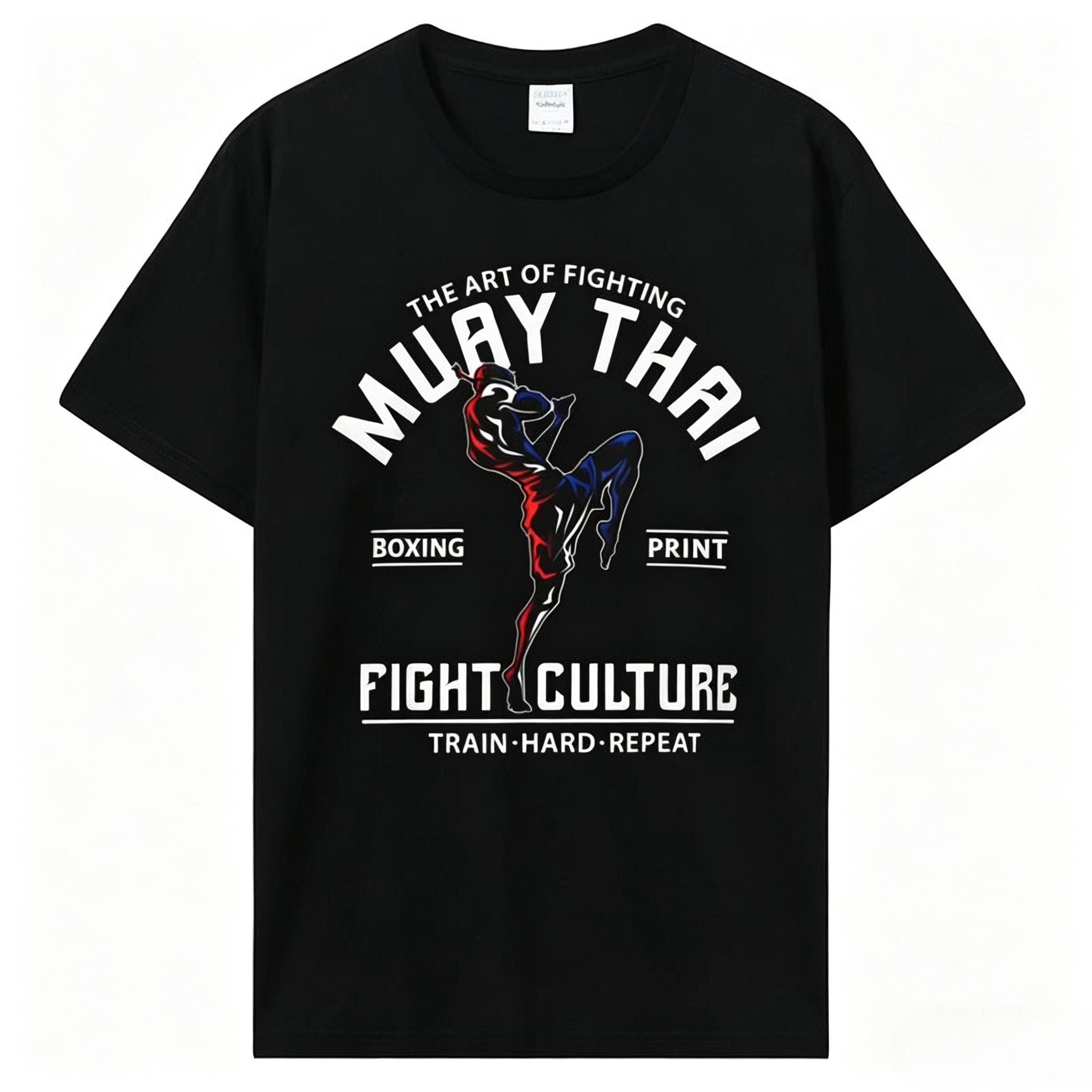 Summer Unisex Fashion Cotton T Shirt Cool Muay Thai Tshirt Unisex Wai Kru Thailand Unisex Women Casual T Shirt Harajuku 2026 New Tops S