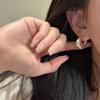 925 Silver Earrings For Women Trendy Simple Circle Handmade Earring Jewelry Prevent Allergy Party Accessories
