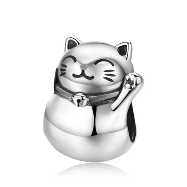 1Pcs New Cute Silver Star Cat Elephant Mushroom Bear Pendant Fit Original Charm Bracelet Women Jewelry Gifts