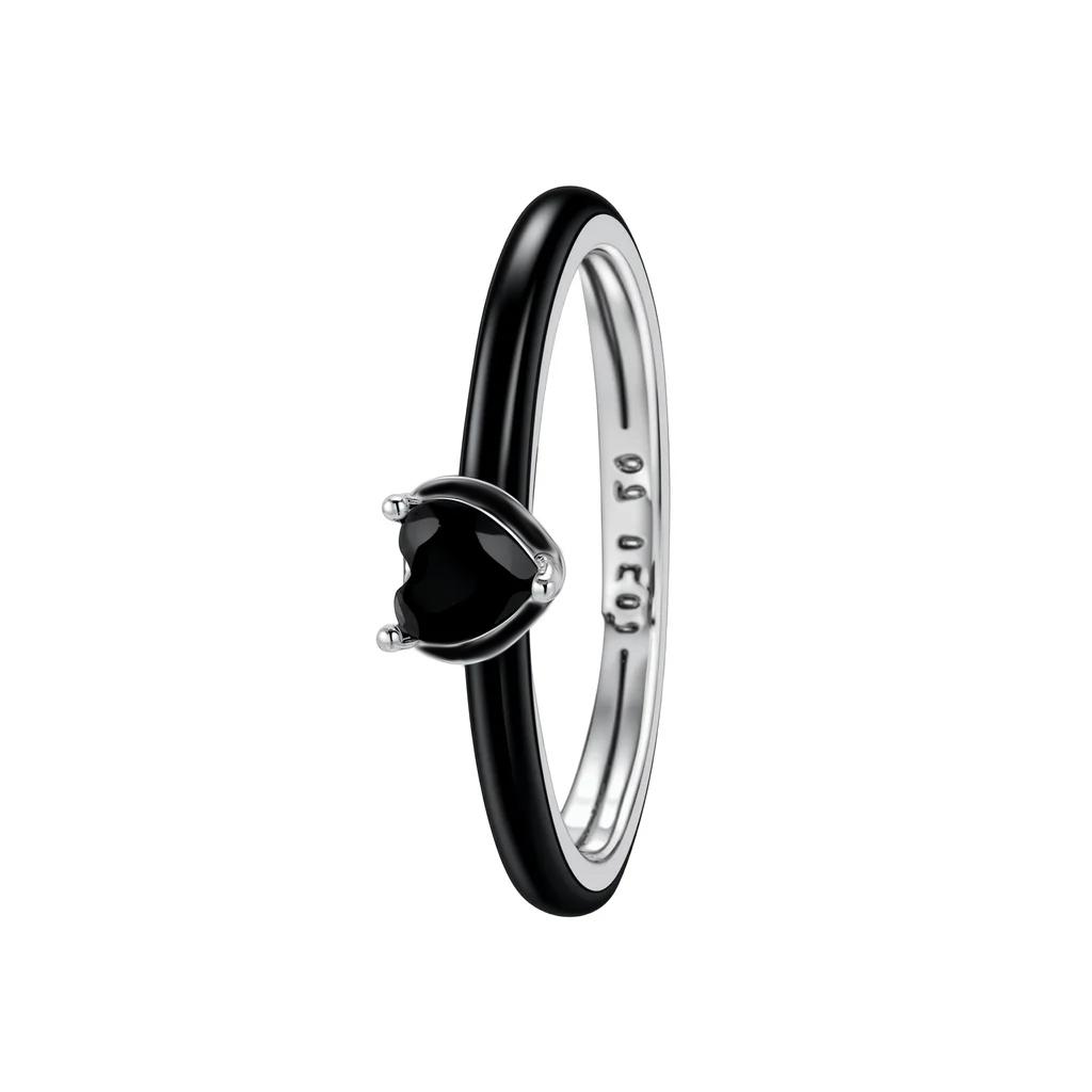 New Original 925 Sterling Silver Ring Love Heart Wishbone Moon Sun Rings Crystal Rose Gold for Women Wedding Gift Luxury Jewelry