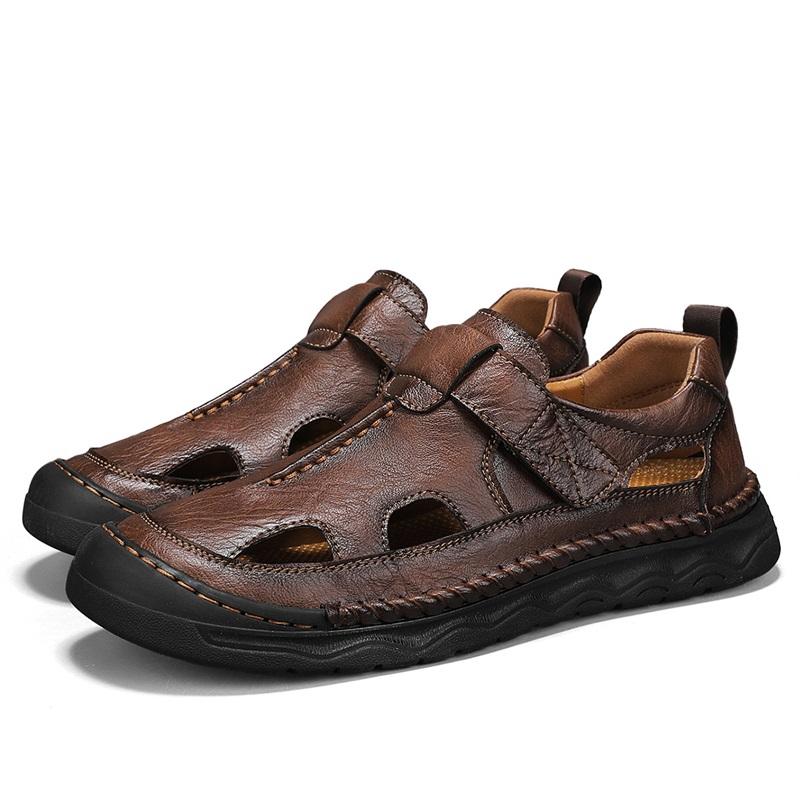 

Модная весенне-летняя мужская обувь Классический джентльменский деловой стиль Повседневная офисная работа Дышащие и удобные сандалии 38-46 Новинка 46 коричневый