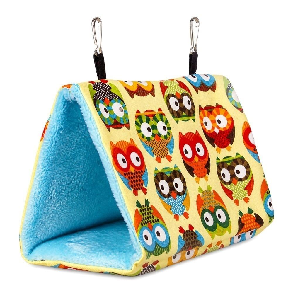 Cozy Plush Fabric Plush Bird Hut Soft Hammock Material Bird Cage Hut Tent For Budgies