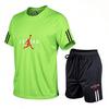 Hochwertiges Herren Kurzarm-Shorts-Set  Bedrucktes Sportset  Herren Freizeitmode Kurzarm-Shorts