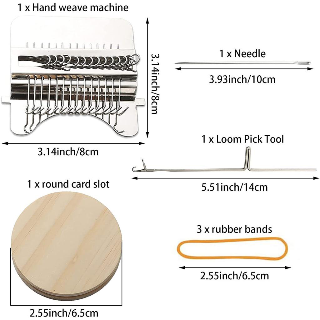 Mini Knitting Looms Traditional Wooden Weaving Machine Convenient To Use Manual Knitting Toy Suitable for Creative Sewing Gift