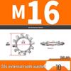Iron Serrated Locking Washer Set with Anti-Loosening Shims