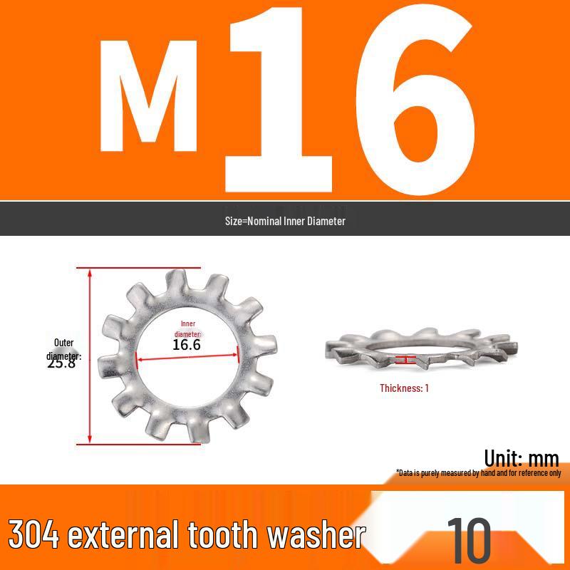 Iron Serrated Locking Washer Set with Anti-Loosening Shims