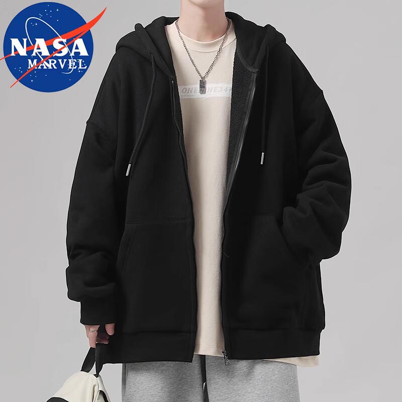 NASA MARVEL Unisex Casual Hooded Cardigan Sweatshirt
