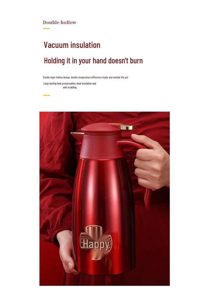 304 Stainless Steel Red Wedding Thermos Flask Pair