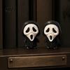 Eye-catching Scary Figurine 3D Printed Scream Ghost Face Ornament, Mini Desktop Statue for Halloween Detailed Table Topper Decoration, Funny Skeleton