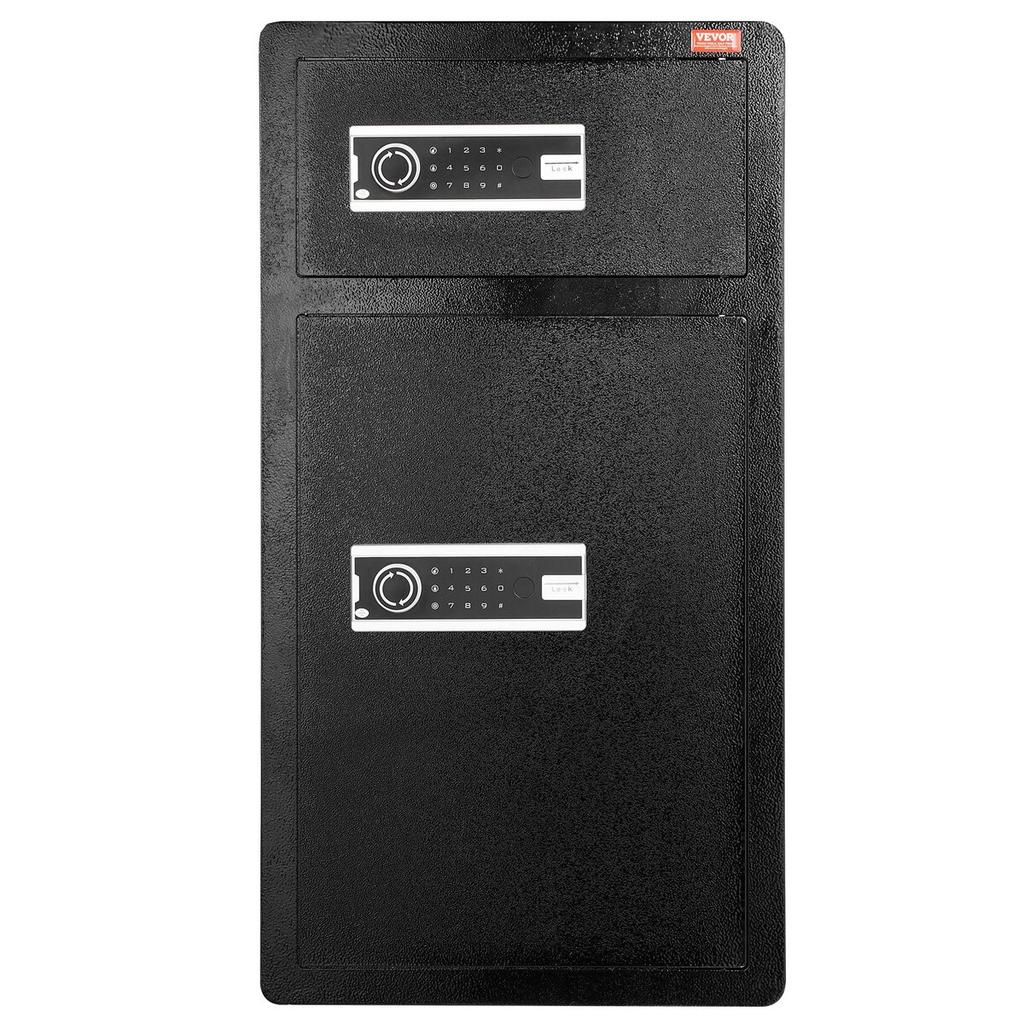 Double Door 7.2 cu.ft Safe Box with Key Lock Password Cabinet Black