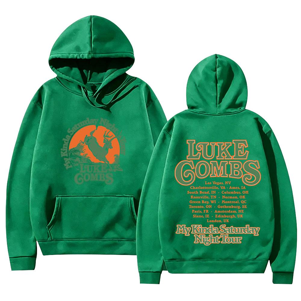 Deer Tour Hoodie Luke Combs Tour 2026 Streetwear Two Side Retro Graphic Print Sweatshirt Unisex Music Fan Gift High Street Hoody