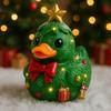 Yousheng Christmas Duck Figurine Gingerbread Christmas Tree Duck Ornament Desktop Candy Cane Duck Statue for Festive Decoration Xmas Party Stocking