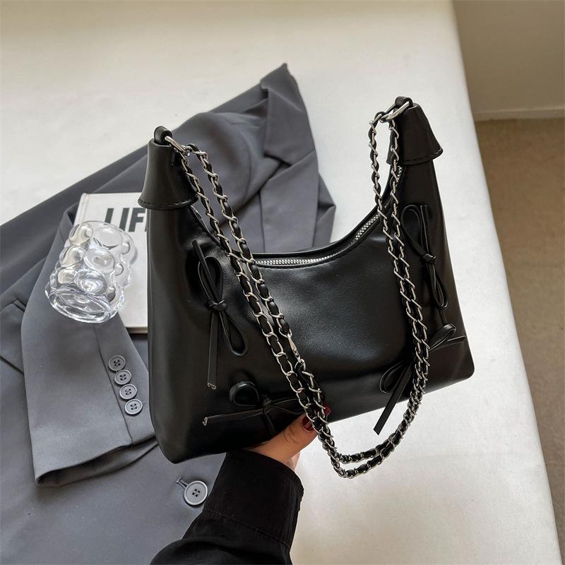 Fashion Bow Bag Women's New Versatile Commuter Shoulder Messenger Bag