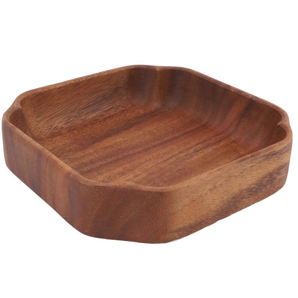 Träbrickor Serveringsfat Miljövänliga Multifunktionella Brickor Heminredning för Sallad Dessert Frukt