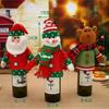Christmas Home Party Decoration Holiday Supplies Christmas Red Wine Bottle Cover Santa Snowman Champagne Bottle Cover Accessorie