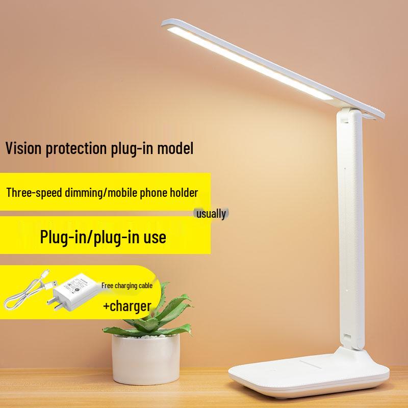 LED Folding Eye-Protection Desk Lamp, USB Night Light for Students, Bedroom, Dorm, and Reading
