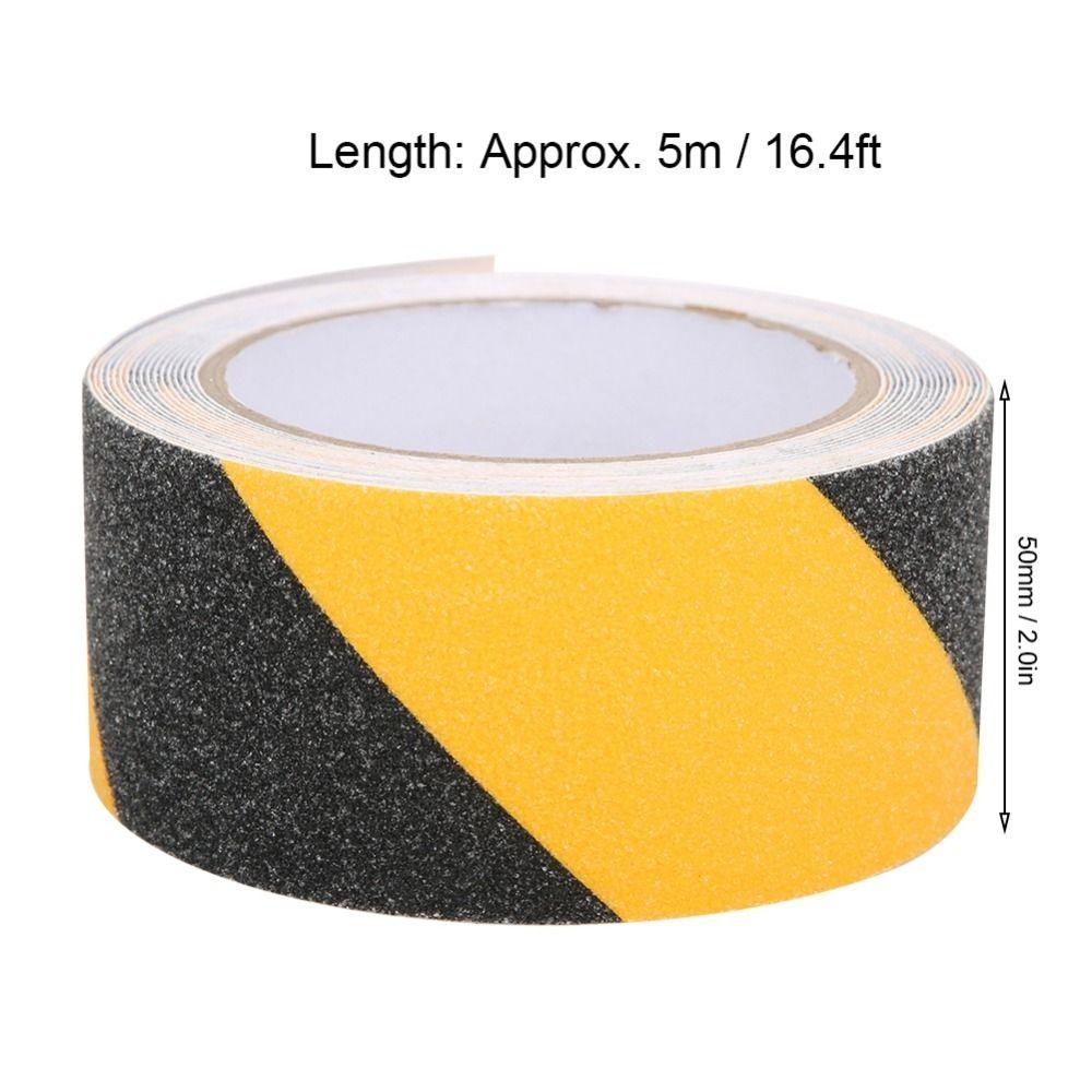 50mm X 5m Anti Slip Tape Black Yellow Color High Traction Tape Caution Warning Tape  Floor Warning