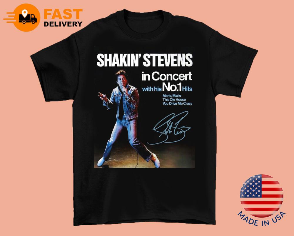 

Shakin Stevens In Concert With His No1 Hits T-Shirt Full Size S To 5XL SB083 Unisex T-Shirt XXL
