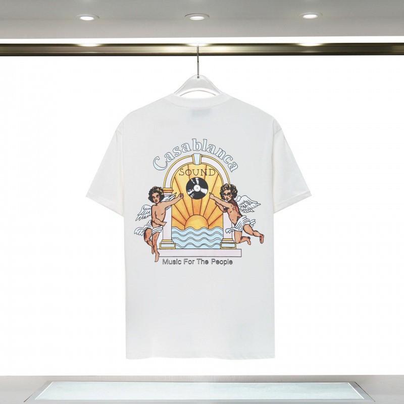 Unisex Cotton T-Shirt With Digital Print Letter Loose Fit Casual Wear