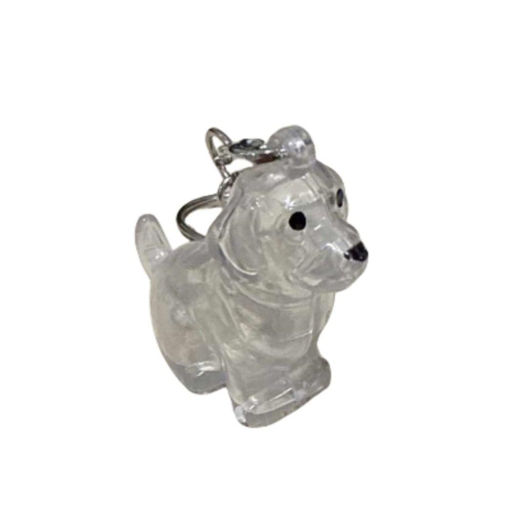Transparent Dog Hair Storage Box Dog Shape Puppy Pendants Cartoon Pet Hair Keychain  Backpack