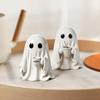 Indoor Halloween Table Centerpiece Ghost Figurine, Resin Spooky Cute Statue, Funny Creepy Ornament Tabletop for Home Shelf Party Haunted