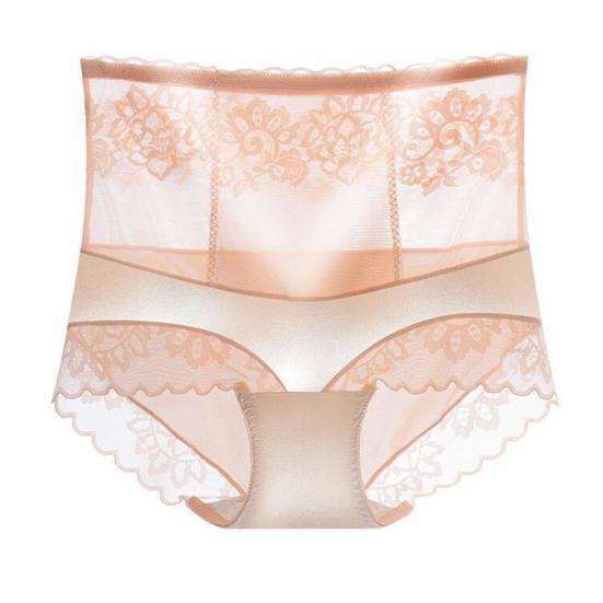

Женские кружевные трусики с вышивкой и цветами, сексуальные трусы с высокой талией, приподнимающие ягодицы, тонкое бесшовное нижнее белье с контролем живота L