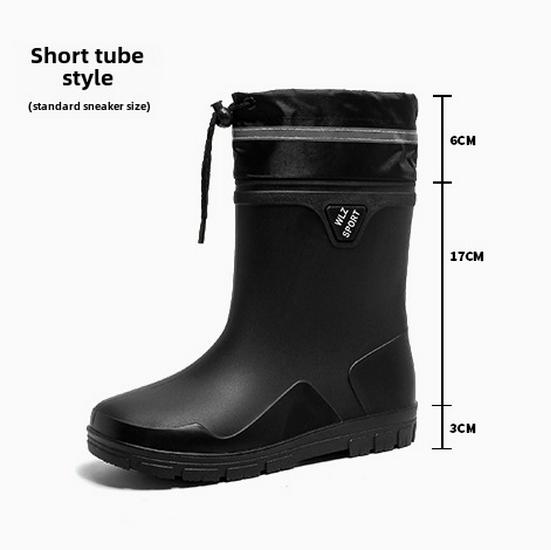 Men's Waterproof Non-Slip Outdoor Korean Fashion Rain Boots for Fishing and Sea Tasks