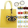 Étui pour lunettes de vue pour femme Fermeture à pression Prévention des rayures Étui de transport en cuir pour lunettes de soleil pour la maison et le voyage