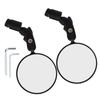 1 Pair Bike Convex Rearview Mirrors Foldable Handlebar End Mirror Universal 360 Degree Adjustment
