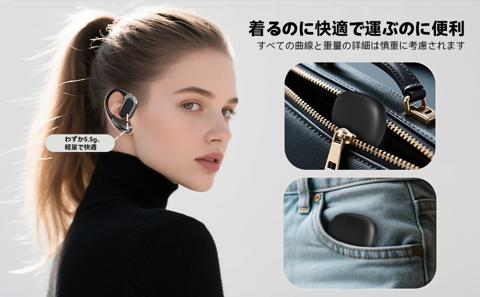 Over-the-Ear Wireless Bluetooth Earphones [Equipped with Cutting-Edge Bluetooth 5.4 Technology] Full-Band HiFi Sound Quality, Low Latency Instant