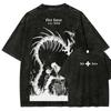 Hot Anime Fire Force Anime Lover Washed T-shirt Personality Clothes Oversized Unisex Couples Hot Product Classic High Quality