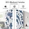 Shark Print Curtain Bedroom Living Room Balcony All Season Adults Decoration Curtains Darkening Set Of 2 Made Polyester Area Decor